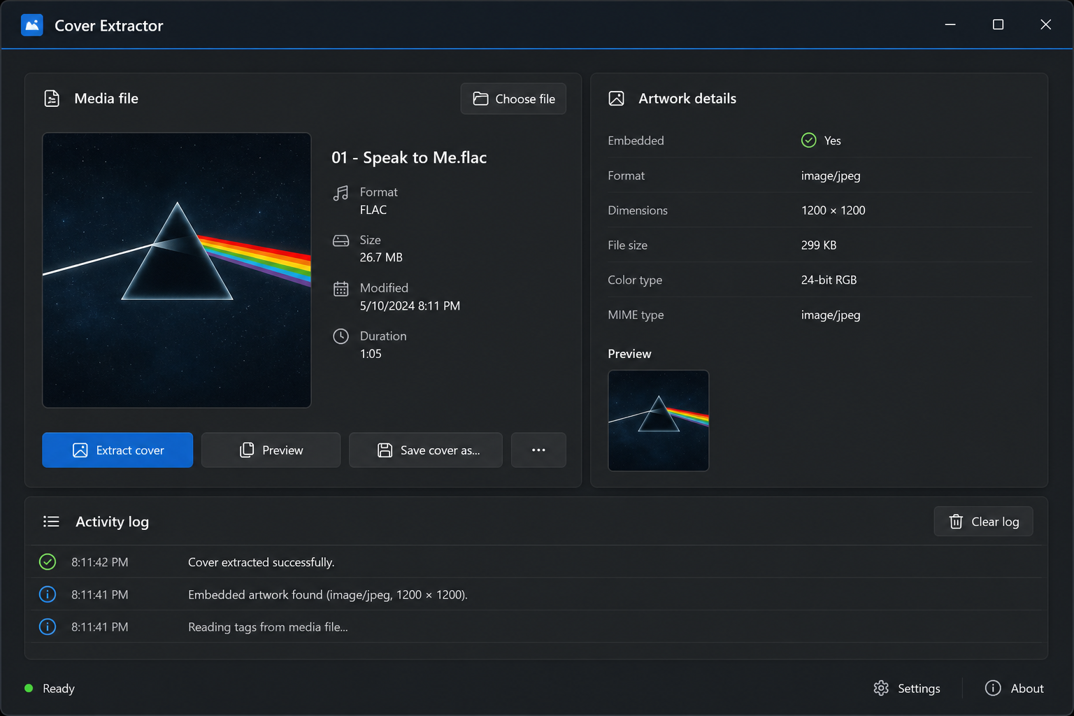 Artwork Extractor screenshot 1