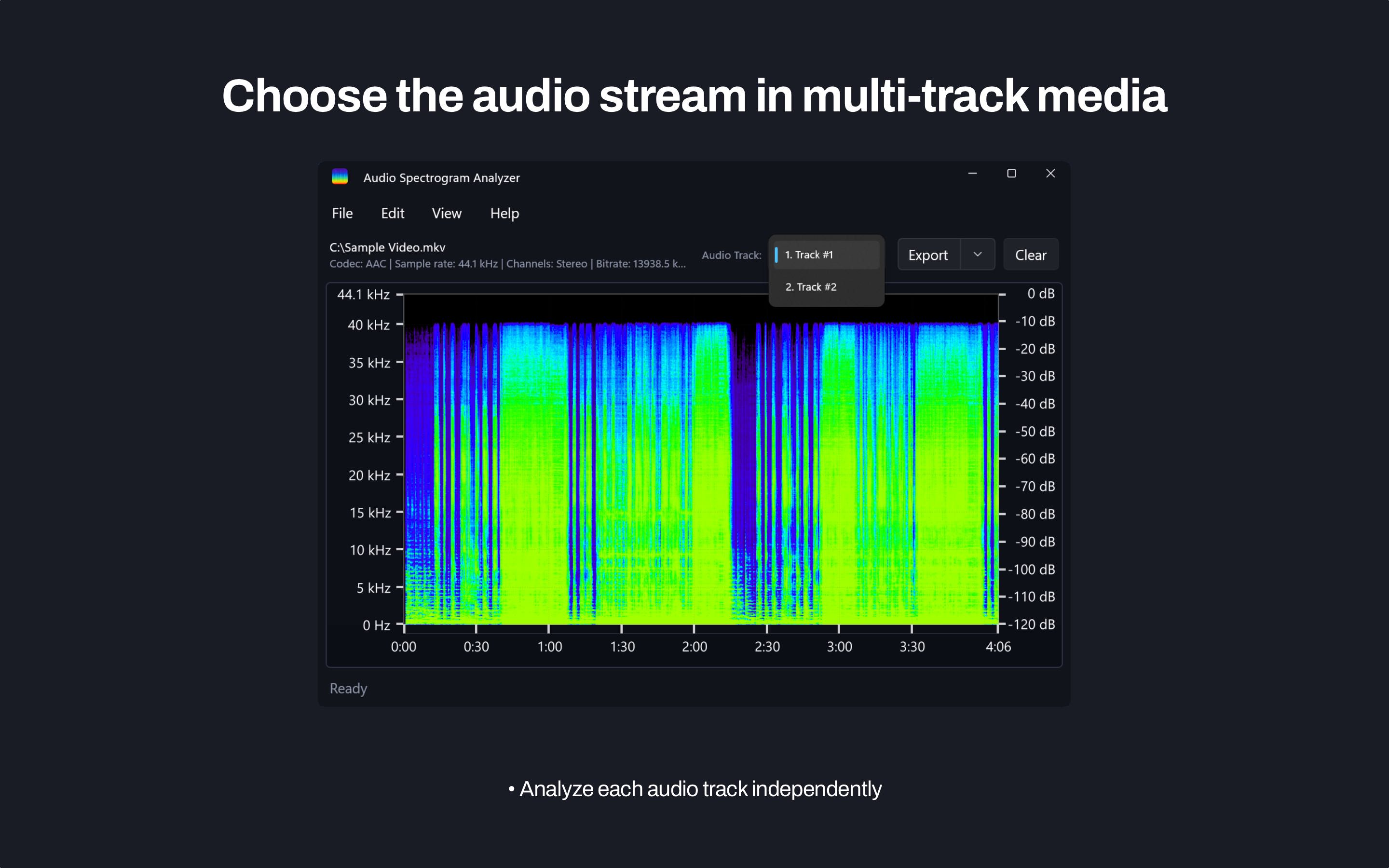 Windows audio stream selection for multi-track media